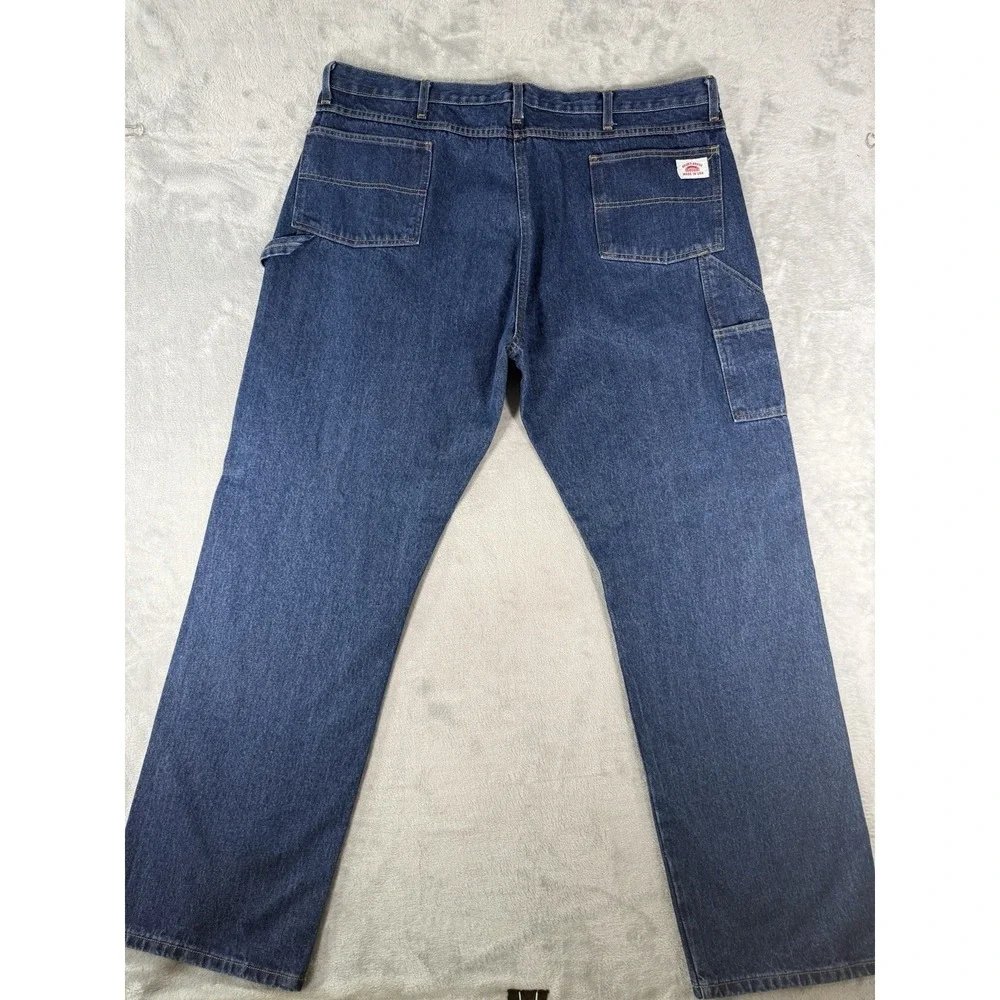 Round House Carpenter Jeans Men's 44x34 Blue Denim Made In USA Vintage